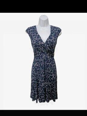 Chaps Wrap Dress S Ponte Mature Professional #8000